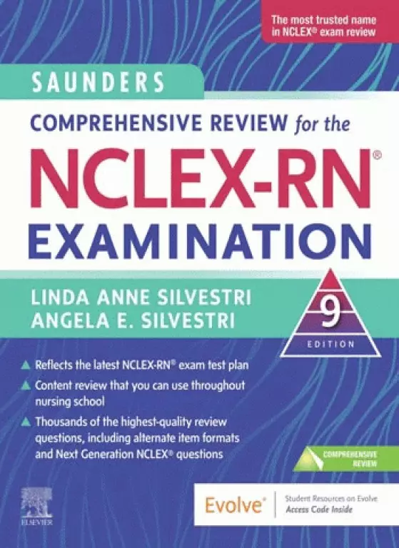 کتاب ساندرز برای آزمون RN تمام رنگی | SAUNDERS COMPREHENSIVE REVIEW FOR THE  دو جلدیNCLEX-RN 2023