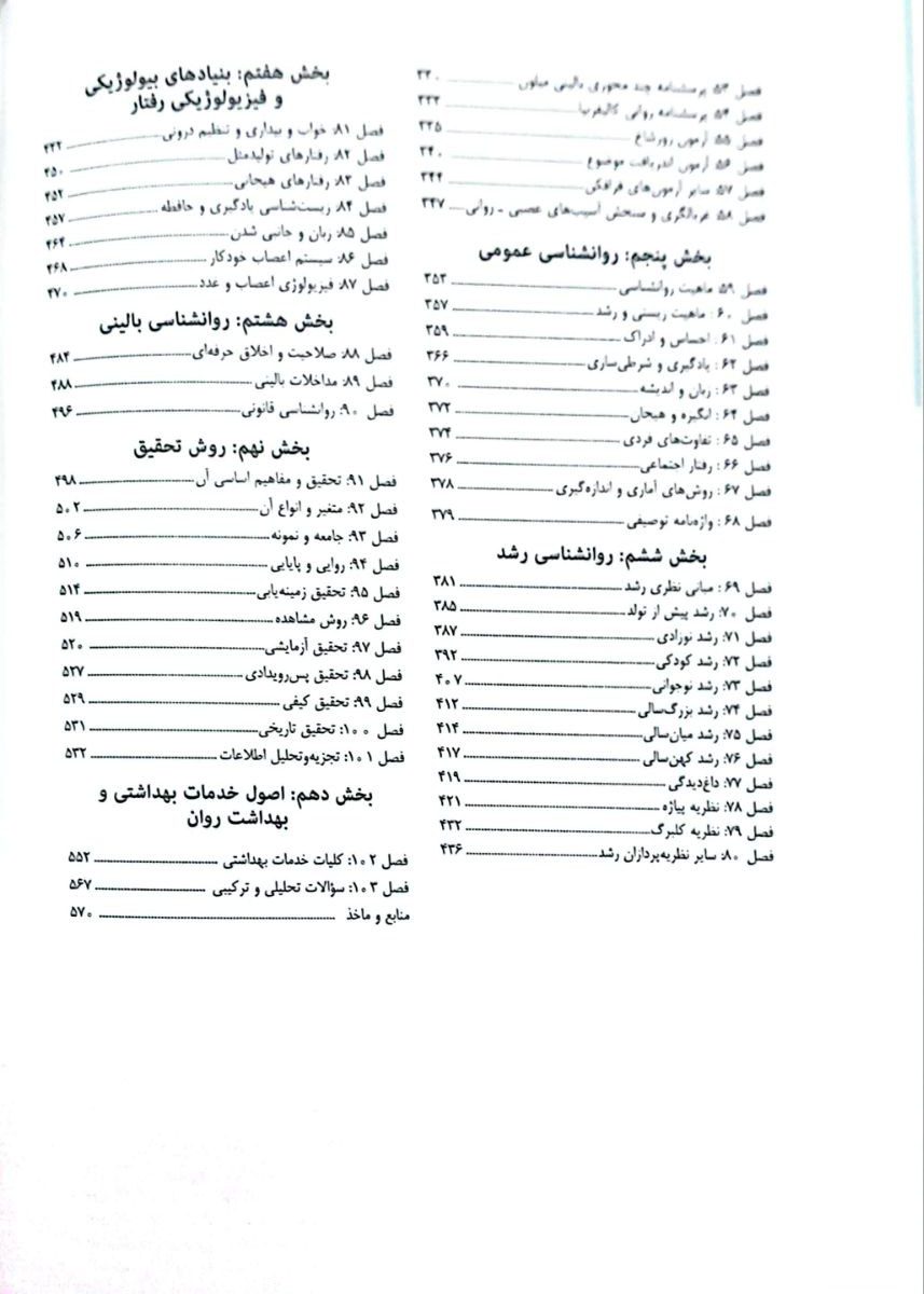 گنجینه سوالات روانشناسی بالینی وزارت بهداشت