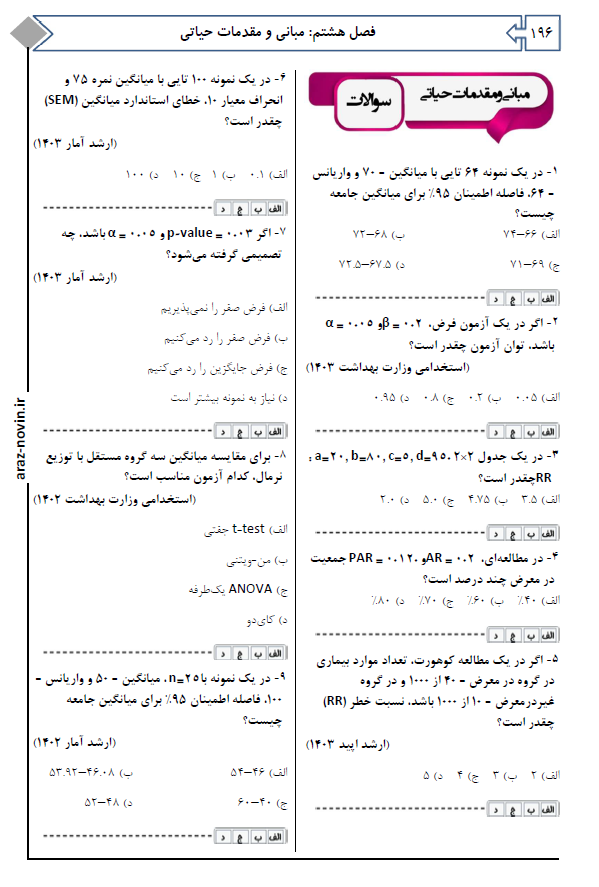 b8 کتاب qb بانک تست بهداشت عمومی